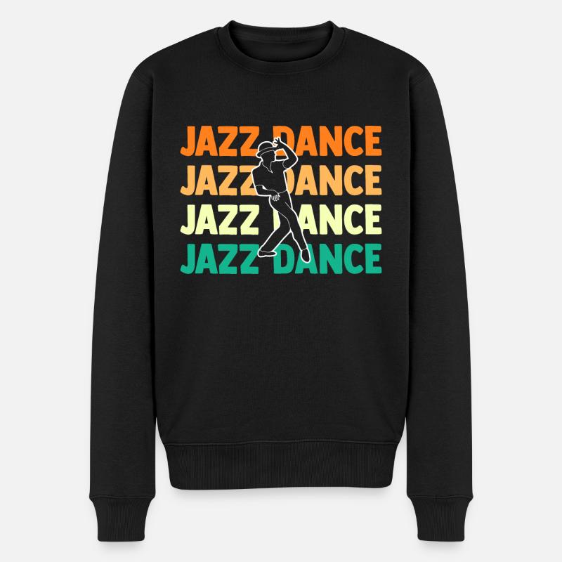 Jazz Tänzer - Männer Premium Bio Pullover - Schwarz