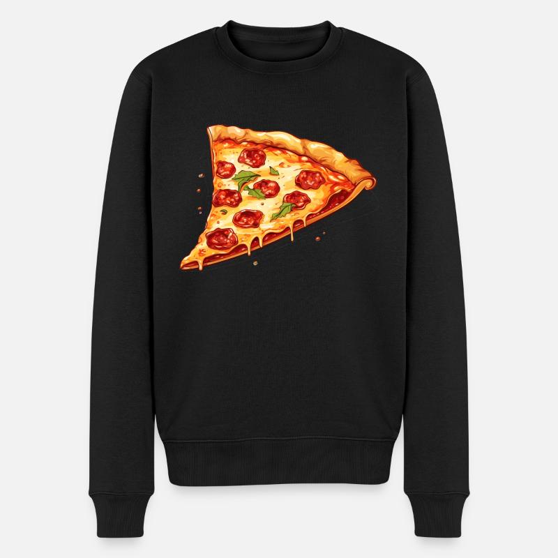 Pizza - Pull Premium bio Homme - noir