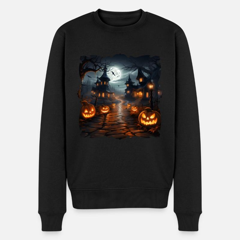 halloween 6 smiles - Männer Premium Bio Pullover - Schwarz