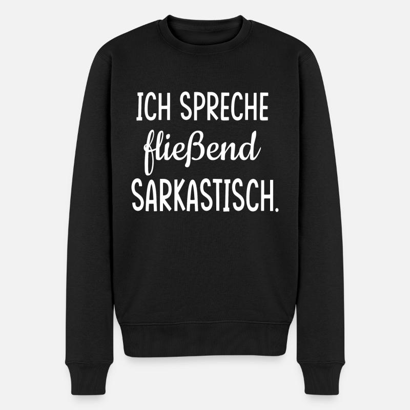 Sarkasmus - Männer Premium Bio Pullover - Schwarz