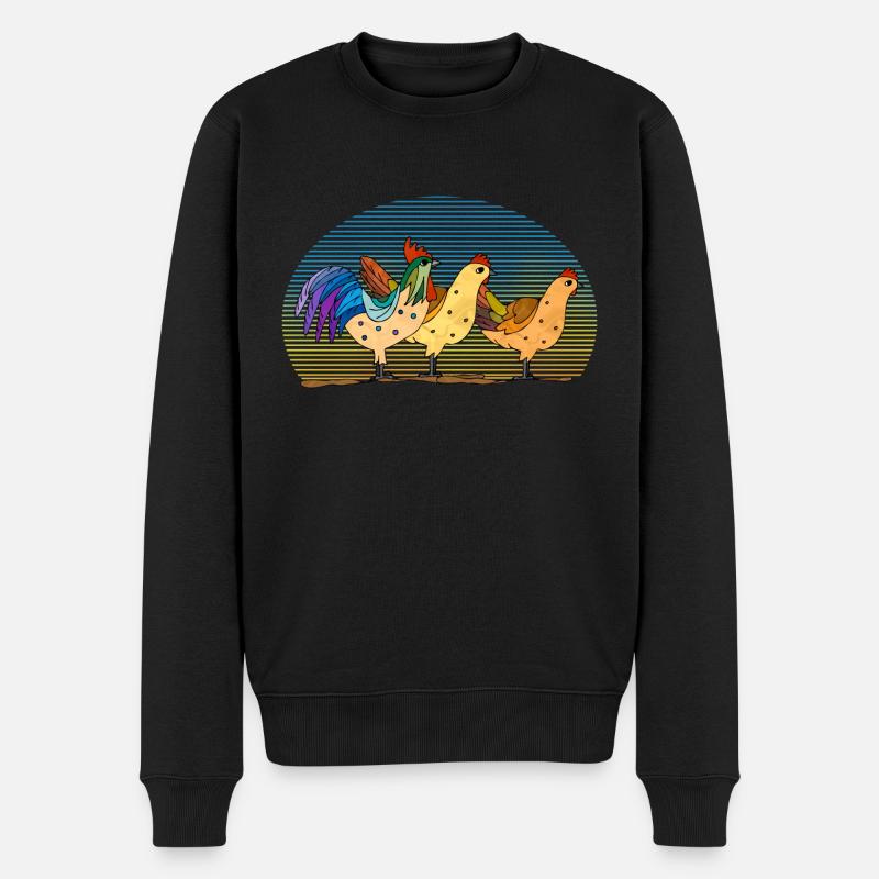 Coq et poules - Pull Premium bio Homme - noir