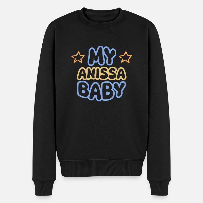 Geschenk für Anissa - Männer Premium Bio Pullover - Schwarz