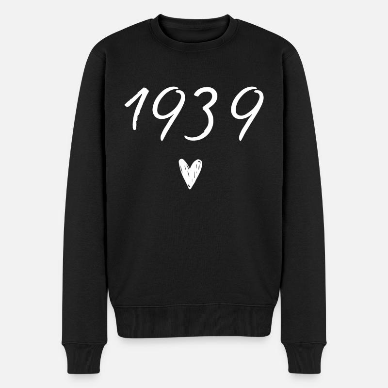 1939 coeur anniversaire - Pull Premium bio Homme - noir