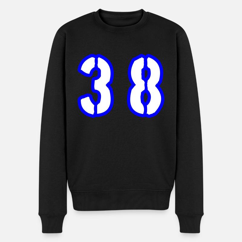 38 Zahl Symbol - Männer Premium Bio Pullover - Schwarz
