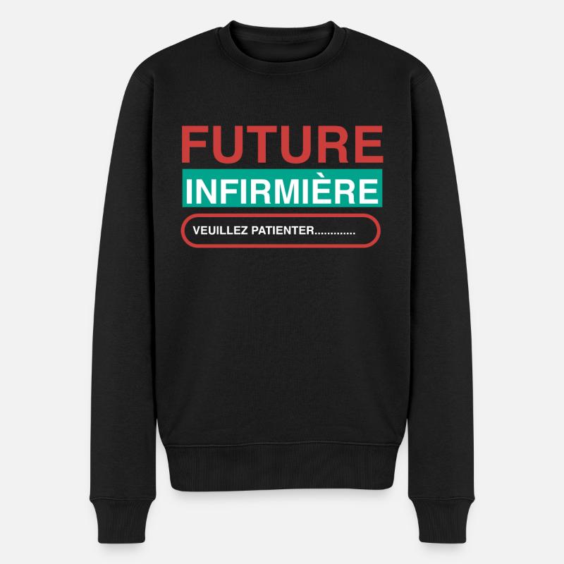 Zukünftige Krankenschwester - Männer Premium Bio Pullover - Schwarz
