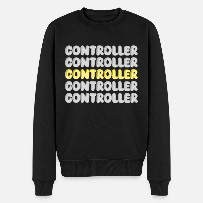 Work Controller - Men's Premium Organic Jumper - black