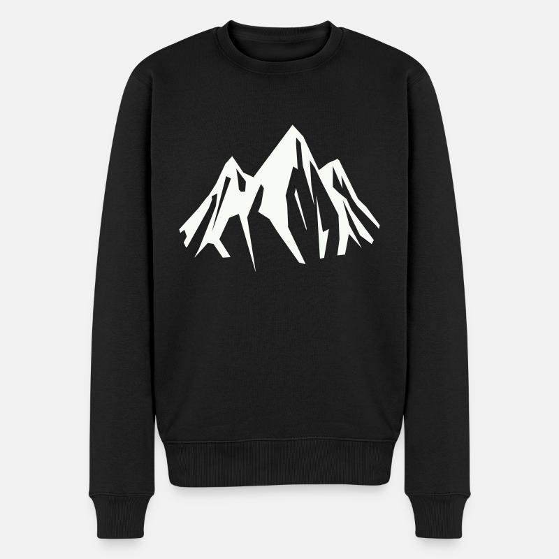 berge - Männer Premium Bio Pullover - Schwarz