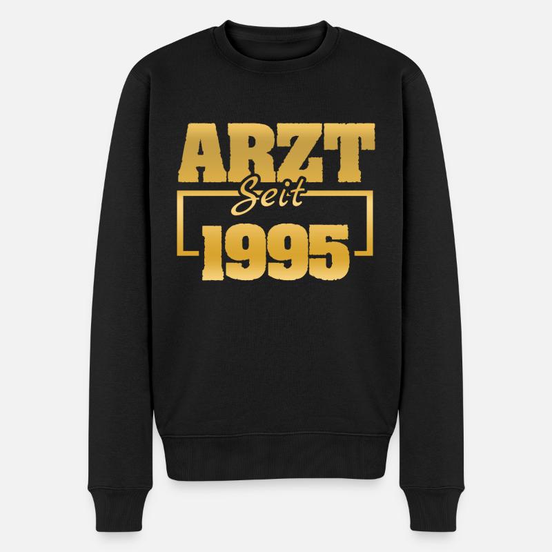 Ärztin 1995 - Männer Premium Bio Pullover - Schwarz