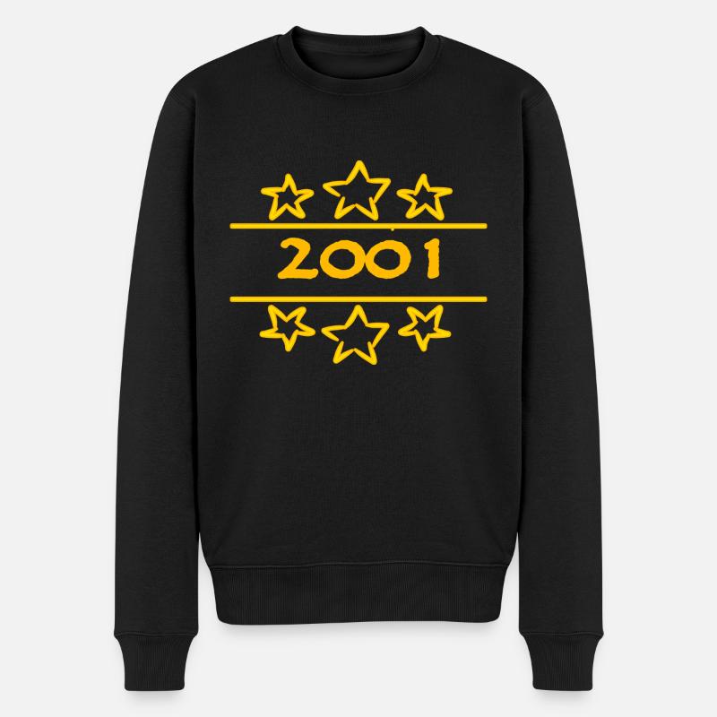 Jahrgang 2001 - Männer Premium Bio Pullover - Schwarz