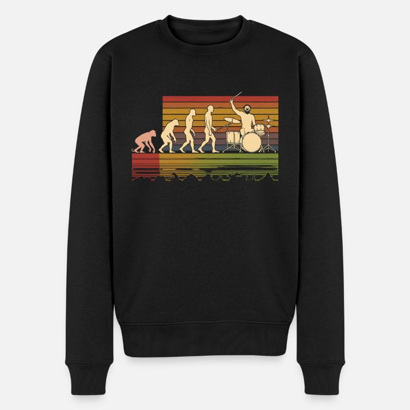 Batteur Evolution Drums - Pull Premium bio Homme - noir