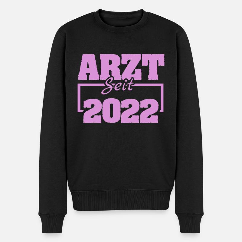 202 - Männer Premium Bio Pullover - Schwarz