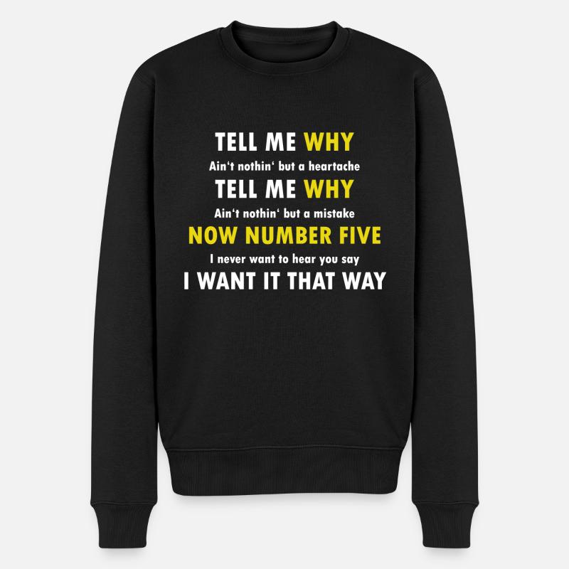 Brooklyn nine nine B99 Tell me why Jake Peralta - Männer Premium Bio Pullover - Schwarz