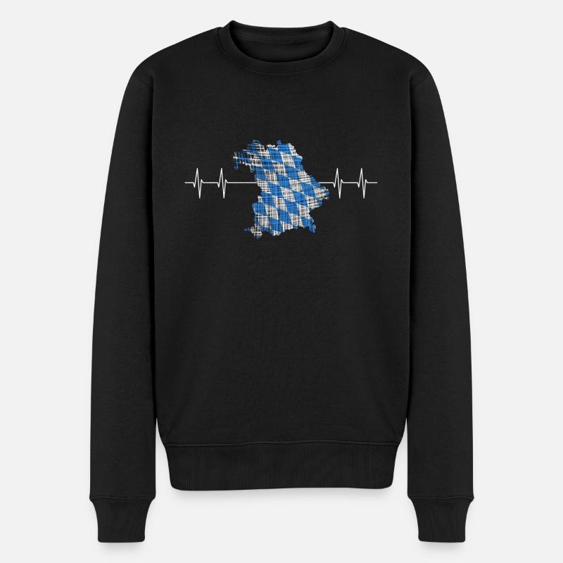 Bayern - Männer Premium Bio Pullover - Schwarz