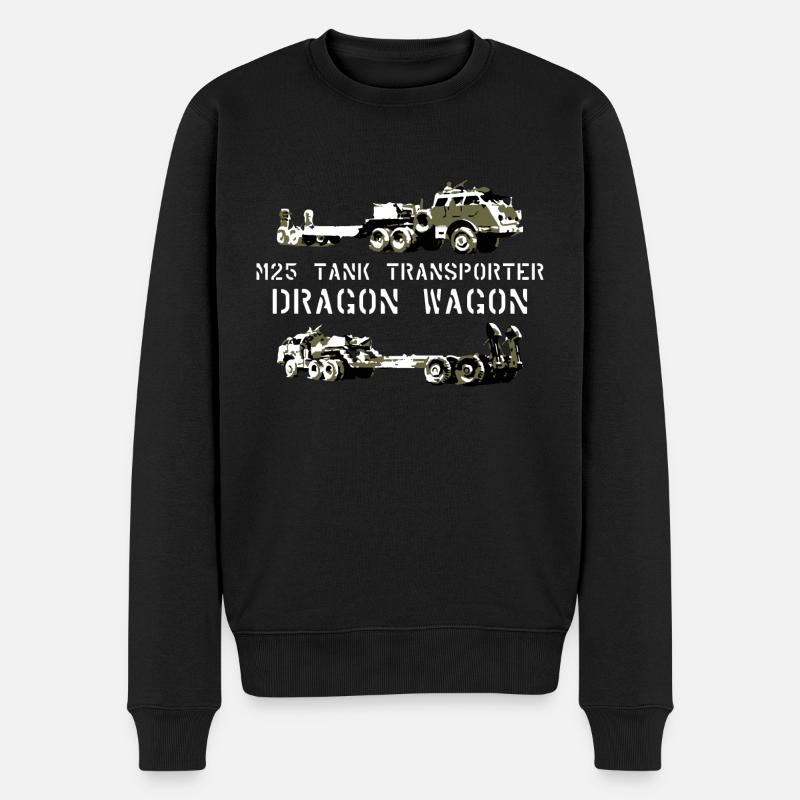 AVM Dragon Wagon M25 TANK TRANSPORTER US ZWEITER WELTKRIEG - Männer Premium Bio Pullover - Schwarz