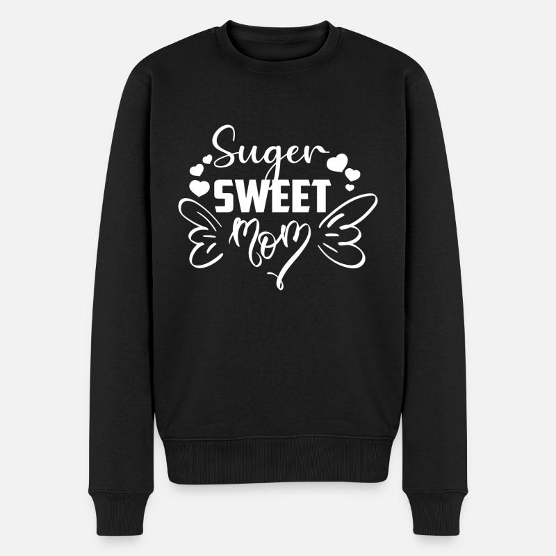Sweet Suger mom - Männer Premium Bio Pullover - Schwarz