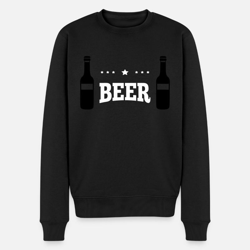 Bier - Männer Premium Bio Pullover - Schwarz