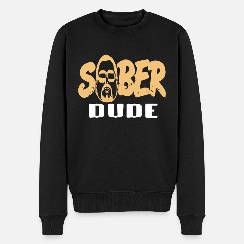 Sober Dude Retro Sobriety Designs - Pull Premium bio Homme - noir