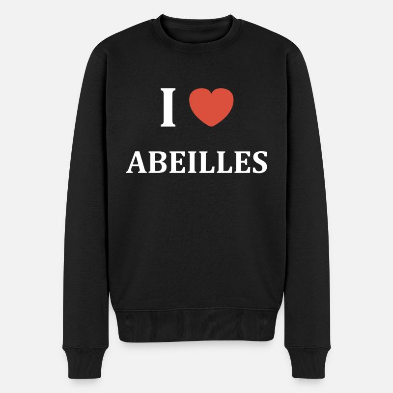 i love Abeilles - Pull Premium bio Homme - noir