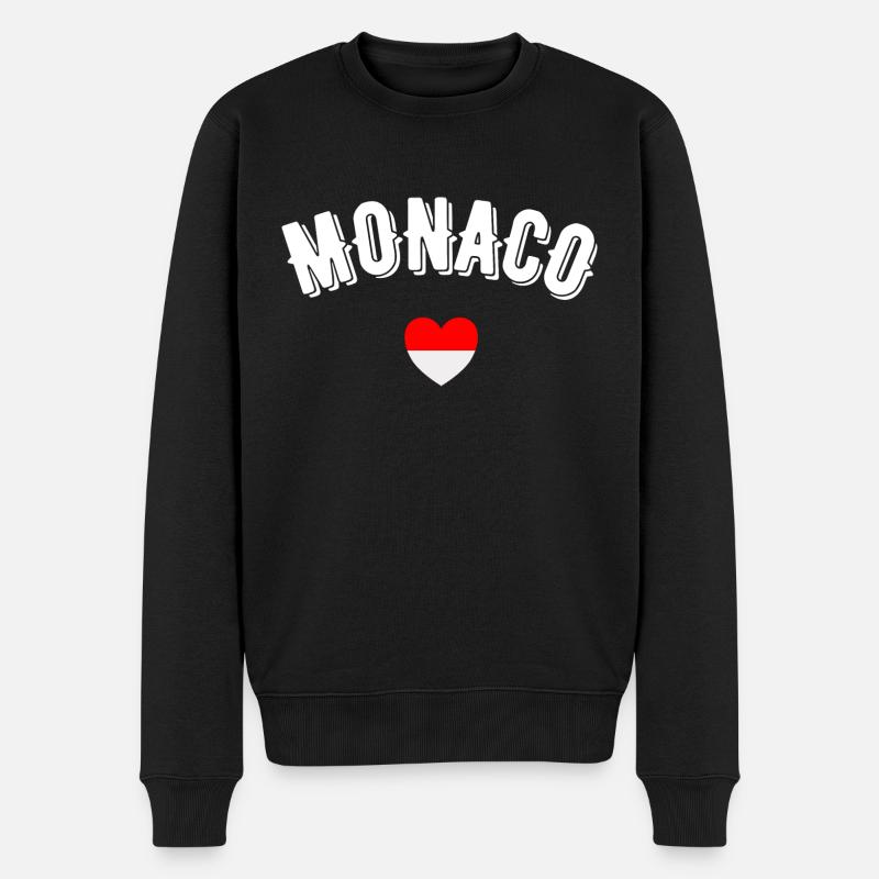 Monaco - Männer Premium Bio Pullover - Schwarz