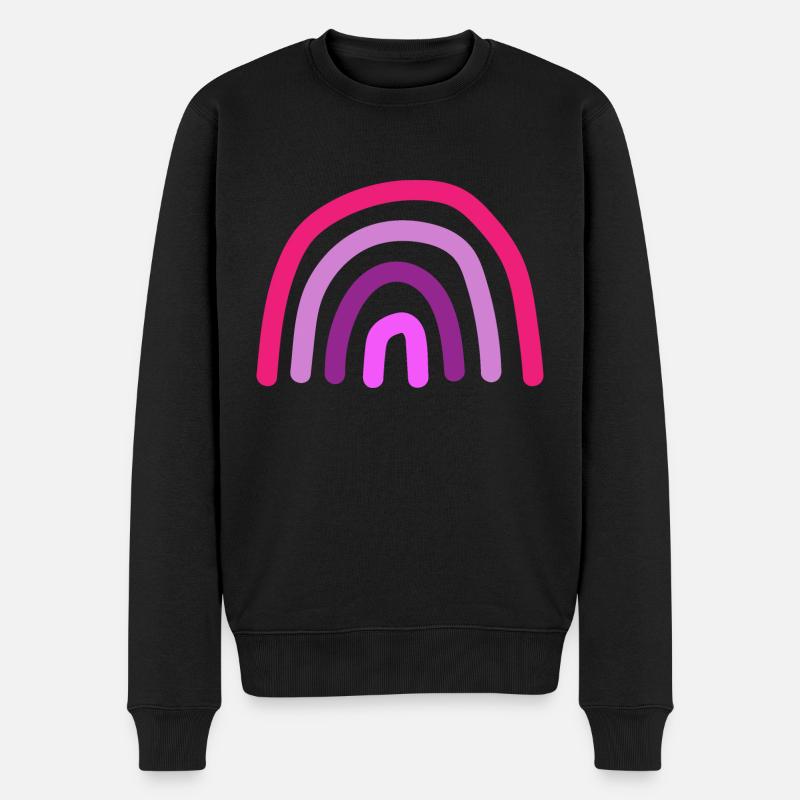 arc en ciel rose - Pull Premium bio Homme - noir