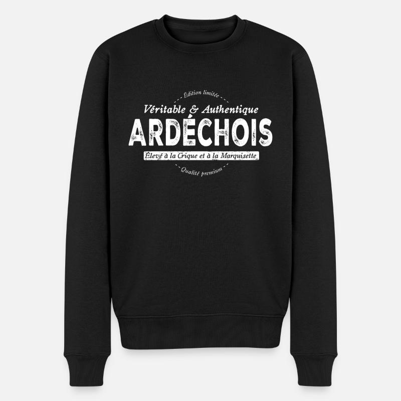 Ardéchois d'Ardèche - Pull Premium bio Homme - noir