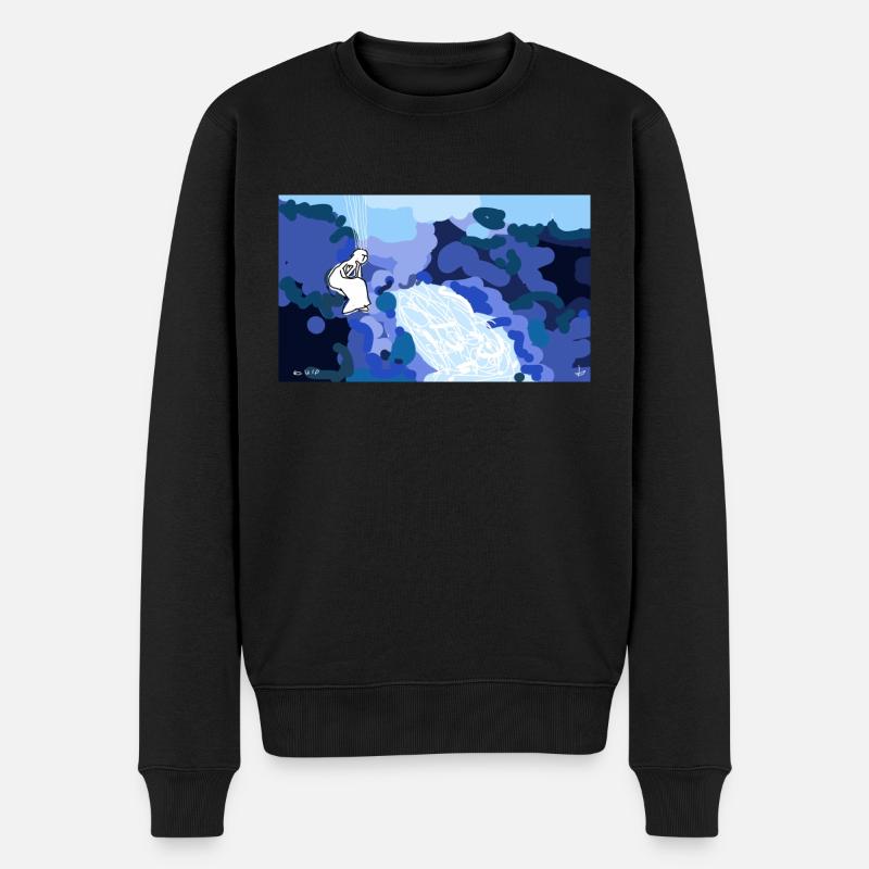 Im Frieden sein - Männer Premium Bio Pullover - Schwarz