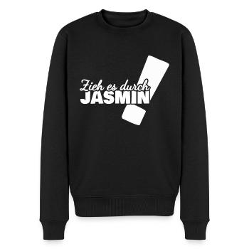 Vorname Jasmin - Männer Premium Bio Pullover - Schwarz - Vorne - Nico (187cm)