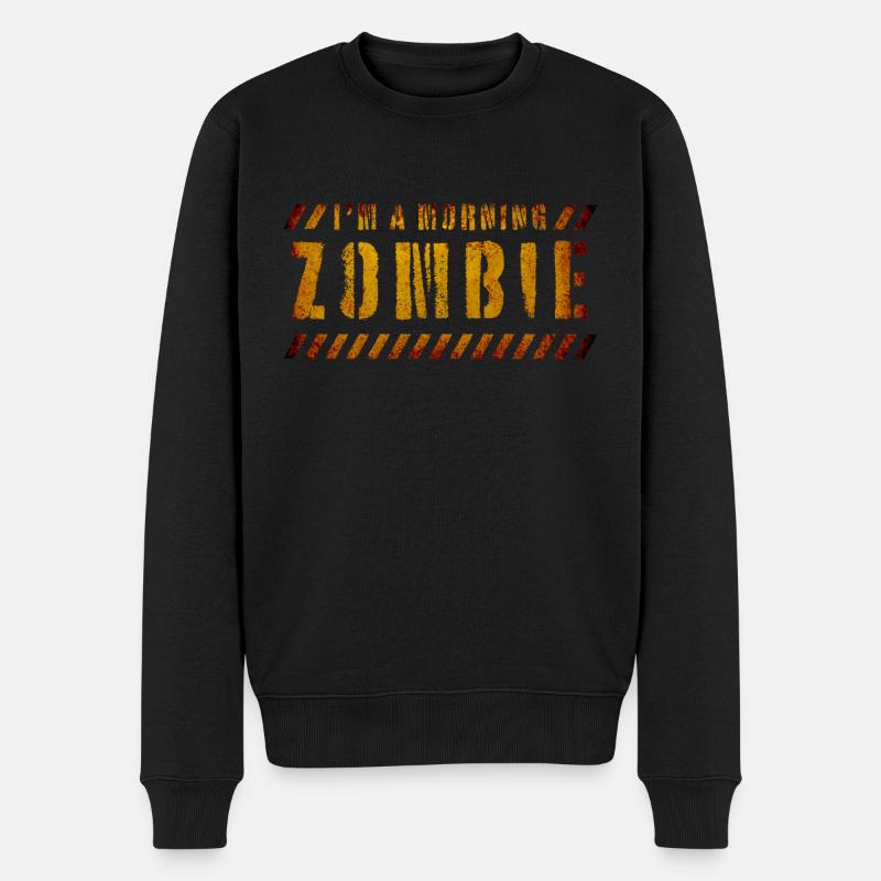 I'm a morning zombie - Pull Premium bio Homme - noir