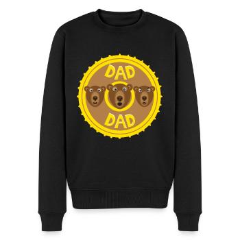 Bären DAD ein cooles Motiv zum Geburtstag. - Männer Premium Bio Pullover - Schwarz - Vorne - Nico (187cm)
