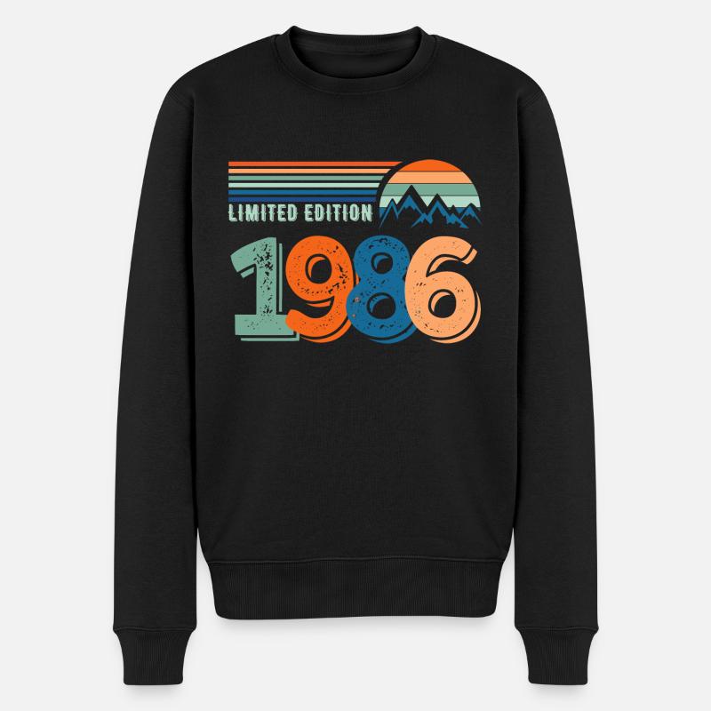 Limitierte Auflage 1986 - Männer Premium Bio Pullover - Schwarz