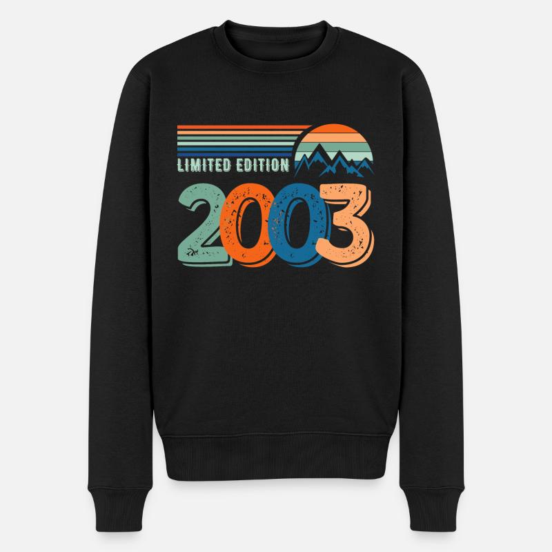 Limitierte Auflage 2003 - Männer Premium Bio Pullover - Schwarz
