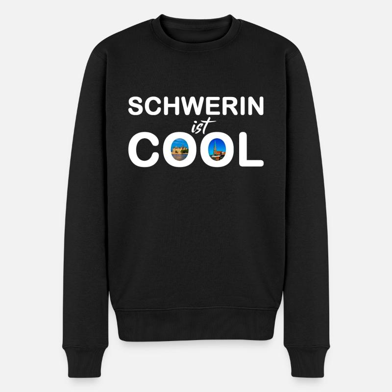 Schwerin ist cool - Männer Premium Bio Pullover - Schwarz