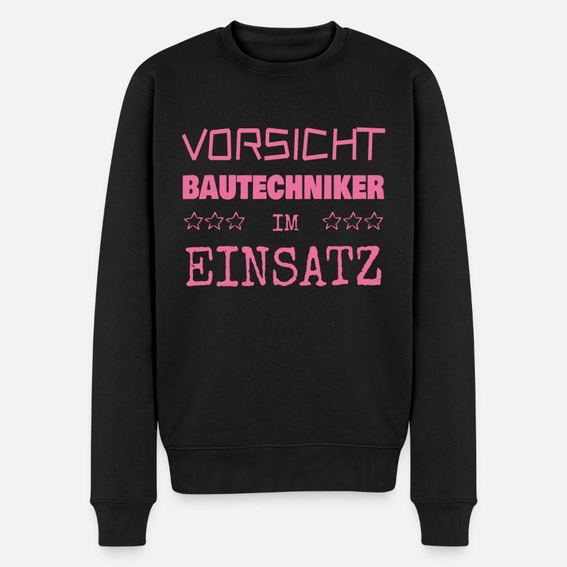 Berufung Bautechniker - Männer Premium Bio Pullover - Schwarz