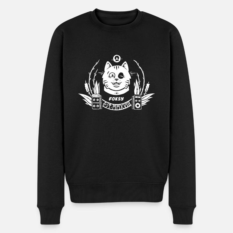 Chat aux yeux noirs - Pull Premium bio Homme - noir