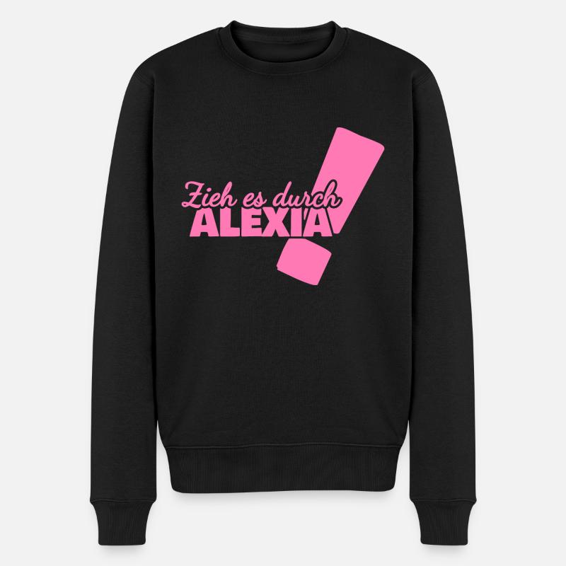 Vorname Alexia - Männer Premium Bio Pullover - Schwarz