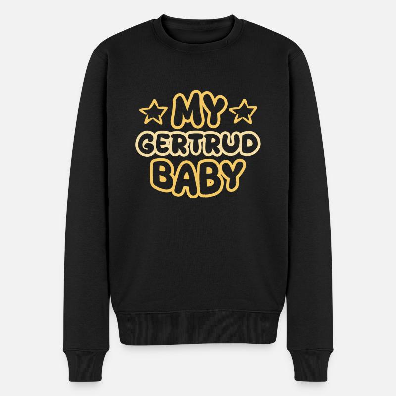 Gertrud - Männer Premium Bio Pullover - Schwarz
