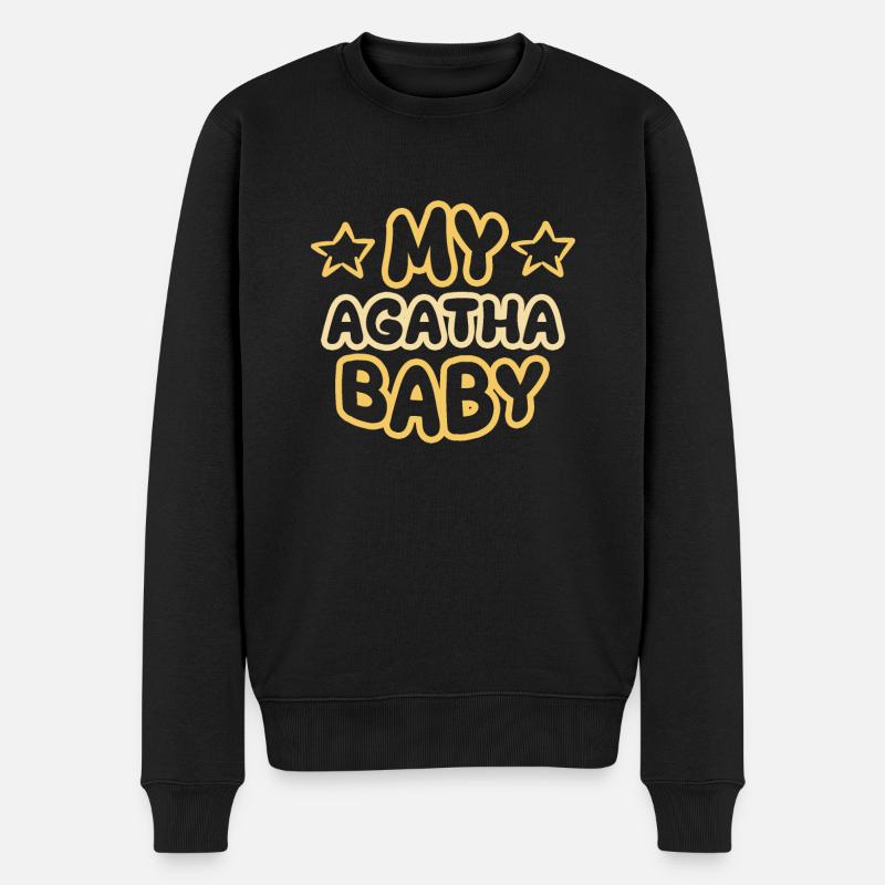 Geschenk für Agatha - Männer Premium Bio Pullover - Schwarz
