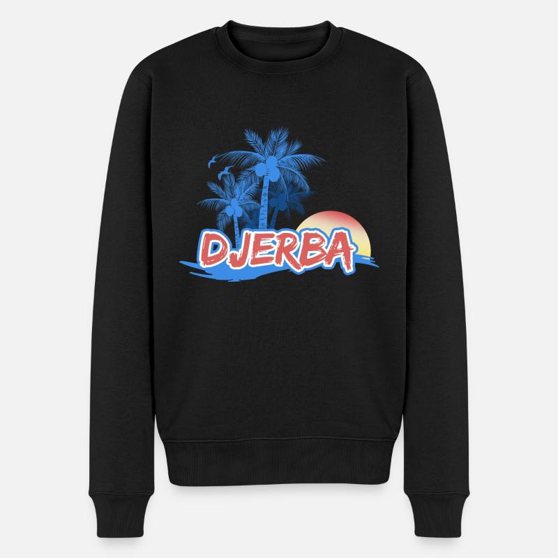 Plage de Djerba - Pull Premium bio Homme - noir