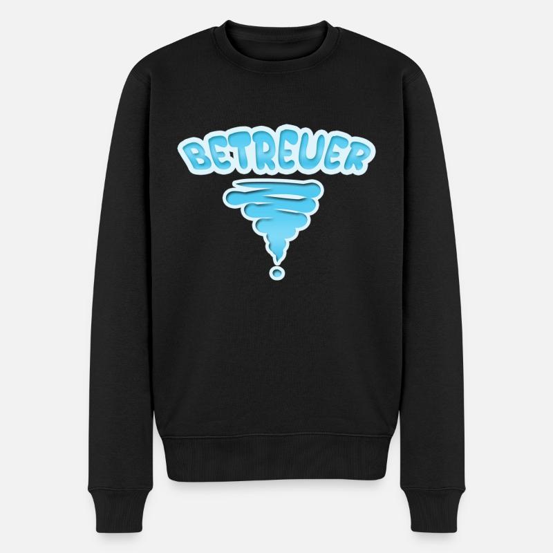 Beruf Betreuer - Männer Premium Bio Pullover - Schwarz