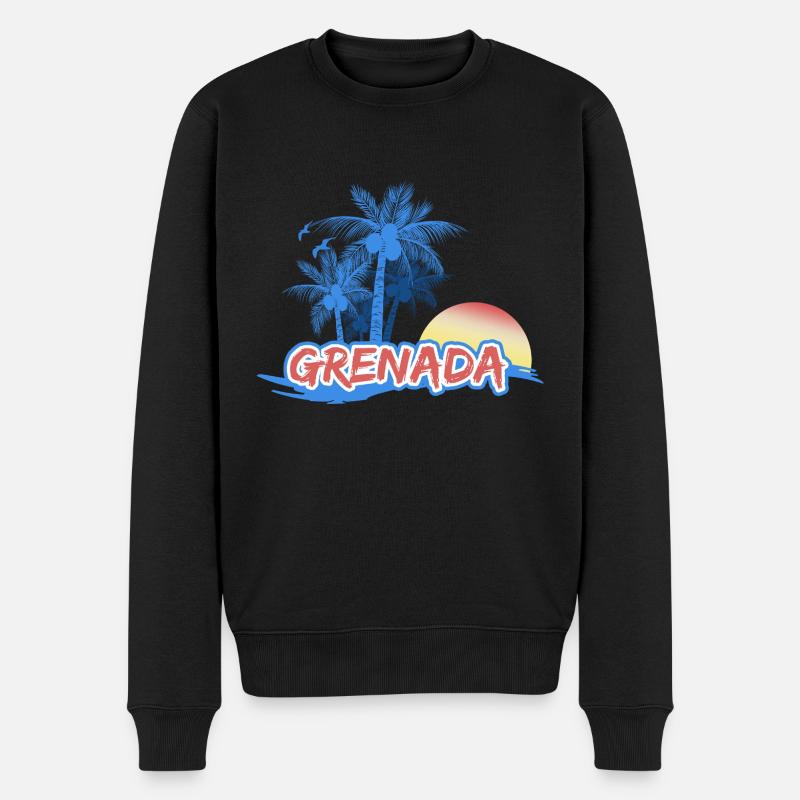 Strand Grenada - Männer Premium Bio Pullover - Schwarz