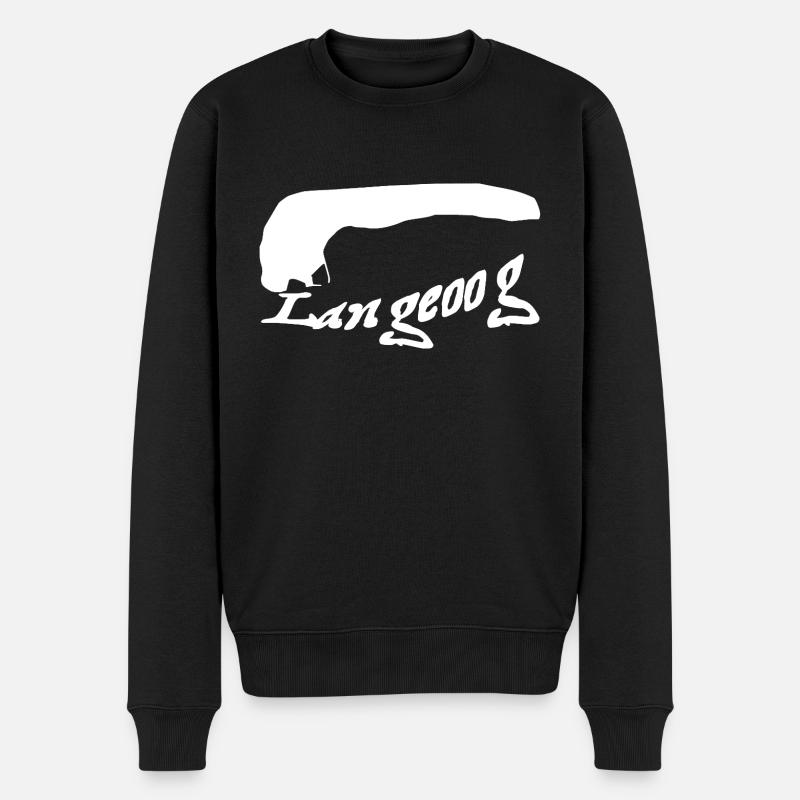 Langeoog Tattoo - Männer Premium Bio Pullover - Schwarz
