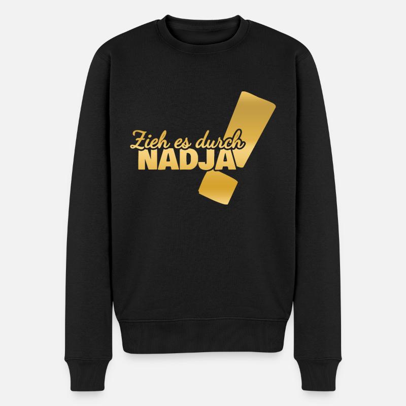 Nadja - Männer Premium Bio Pullover - Schwarz