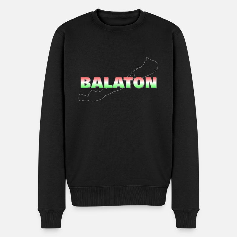Balaton - Männer Premium Bio Pullover - Schwarz