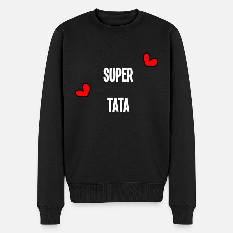 SUPER TATA. TATA. TANTE. - Pull Premium bio Homme - noir