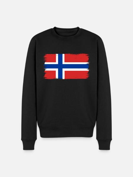 De Vlag van Noorwegen Scandinavië Noorse Vlag - Mannen Premium Bio sweater - zwart