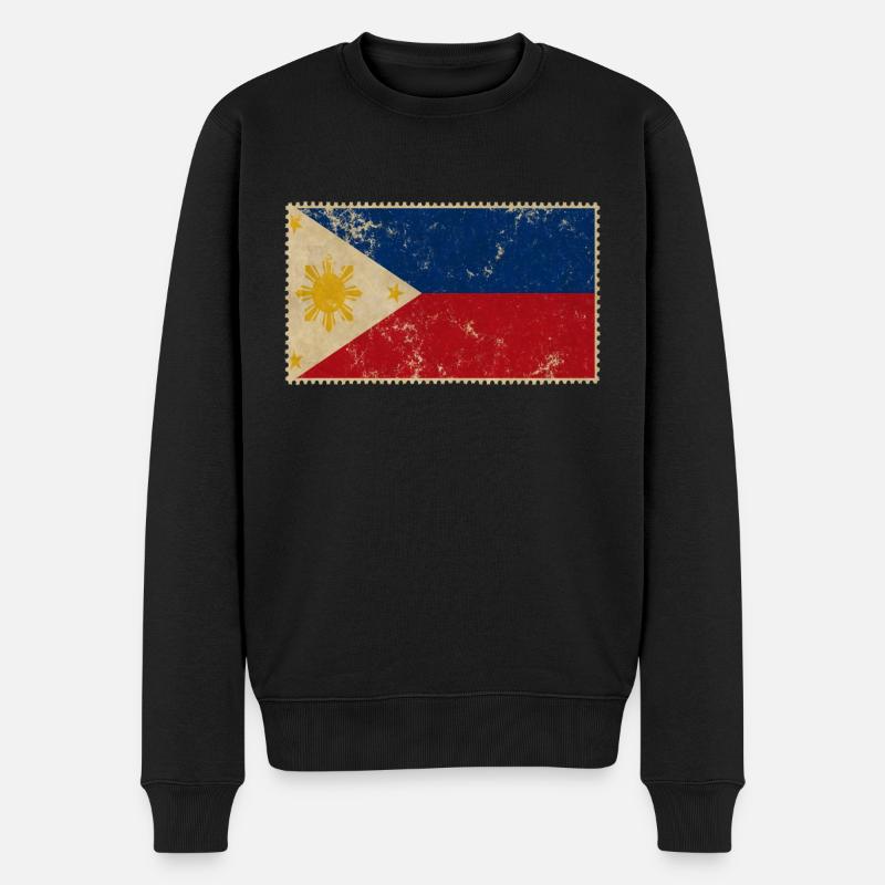 Philippinen - Männer Premium Bio Pullover - Schwarz