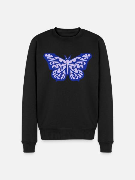 tribal butterfly - Men's Premium Organic Jumper - black
