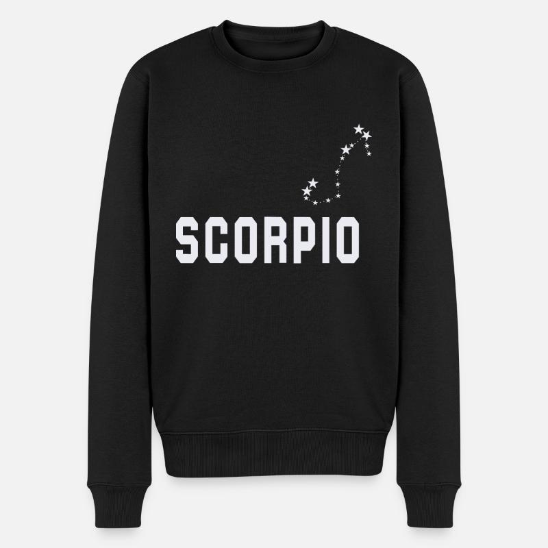 Sternzeichen Skorpion - Männer Premium Bio Pullover - Schwarz