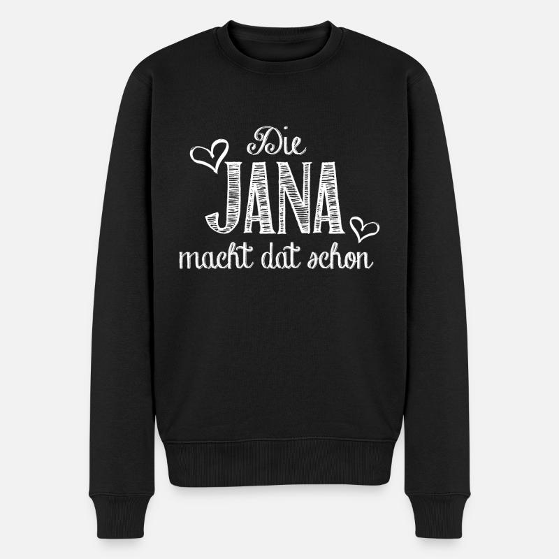 jana - Männer Premium Bio Pullover - Schwarz