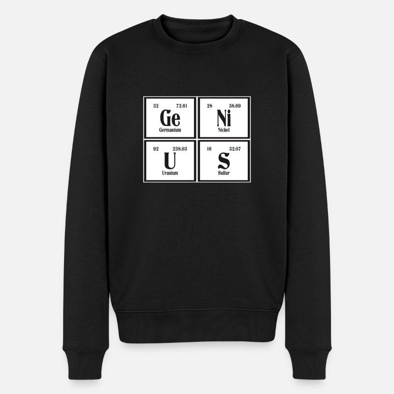 Genius | Periodensystem der Elemente - Männer Premium Bio Pullover - Schwarz